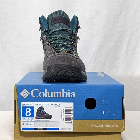 NEW Columbia Womens Newton Ridge Plus Waterproof Amped Hiking Shoe Sz 7 - Picture 3 of 3